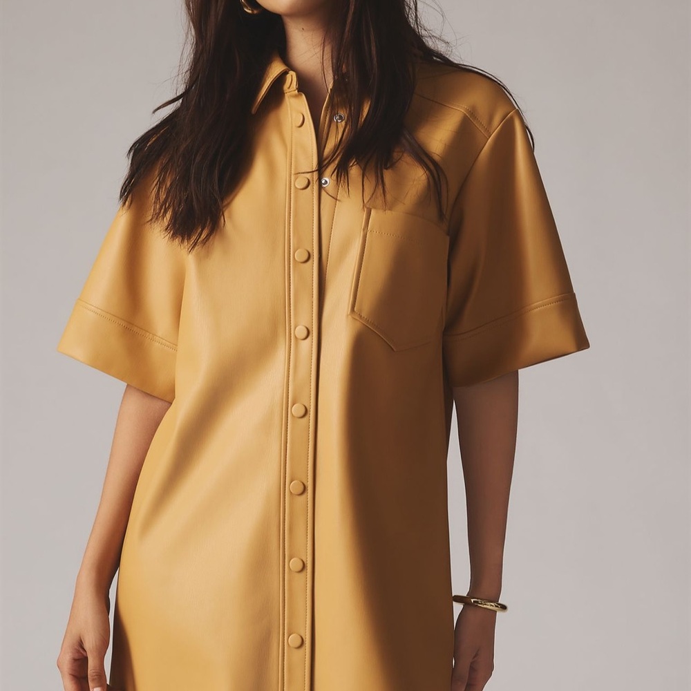 Maeve Mustard Yellow Shirt Dress